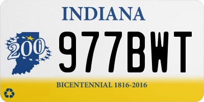 IN license plate 977BWT