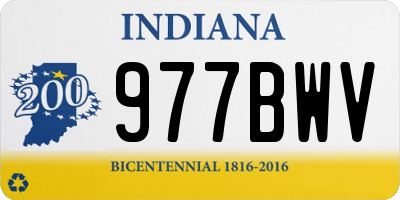IN license plate 977BWV