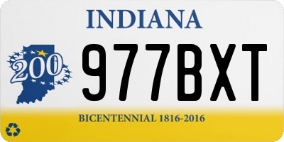 IN license plate 977BXT