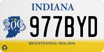 IN license plate 977BYD
