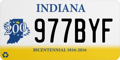 IN license plate 977BYF