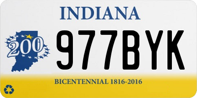 IN license plate 977BYK