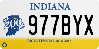 IN license plate 977BYX
