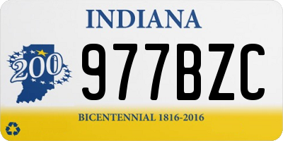 IN license plate 977BZC