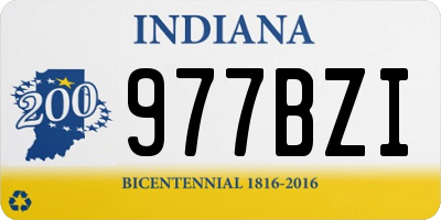 IN license plate 977BZI