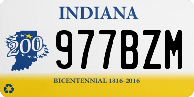 IN license plate 977BZM