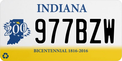IN license plate 977BZW