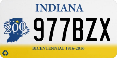 IN license plate 977BZX