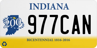 IN license plate 977CAN