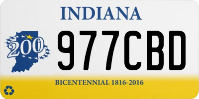 IN license plate 977CBD