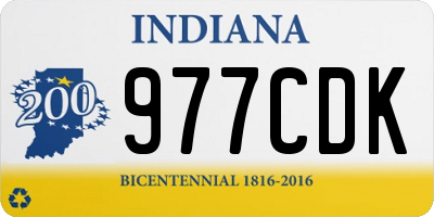 IN license plate 977CDK