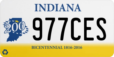 IN license plate 977CES