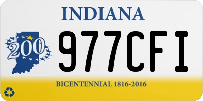 IN license plate 977CFI