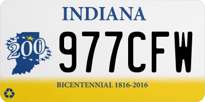 IN license plate 977CFW