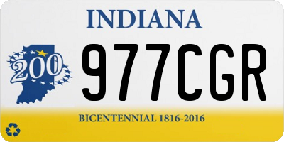 IN license plate 977CGR