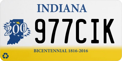 IN license plate 977CIK