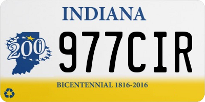 IN license plate 977CIR