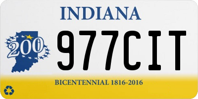 IN license plate 977CIT