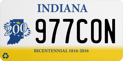 IN license plate 977CON
