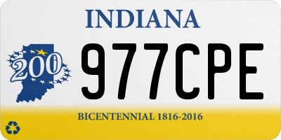 IN license plate 977CPE