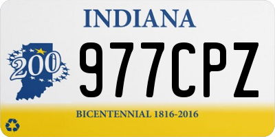 IN license plate 977CPZ
