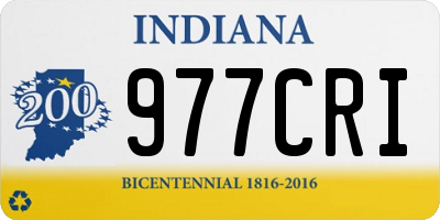 IN license plate 977CRI