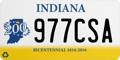 IN license plate 977CSA
