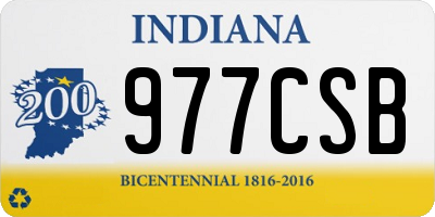IN license plate 977CSB