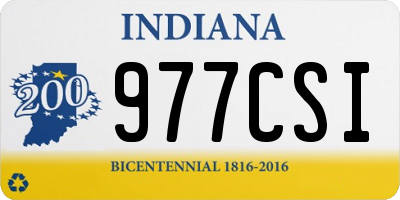 IN license plate 977CSI