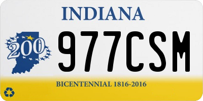 IN license plate 977CSM