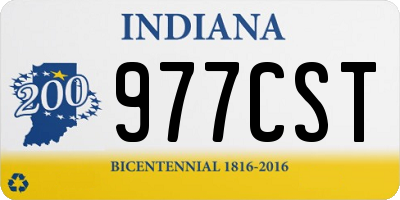 IN license plate 977CST