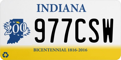 IN license plate 977CSW