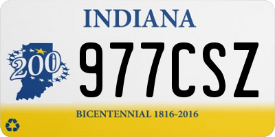 IN license plate 977CSZ