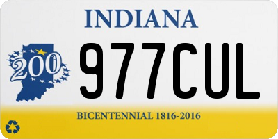 IN license plate 977CUL