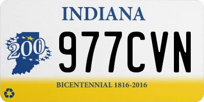 IN license plate 977CVN