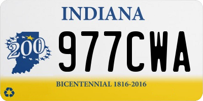 IN license plate 977CWA