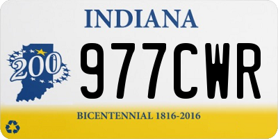 IN license plate 977CWR