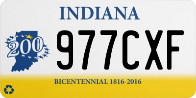 IN license plate 977CXF