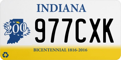 IN license plate 977CXK