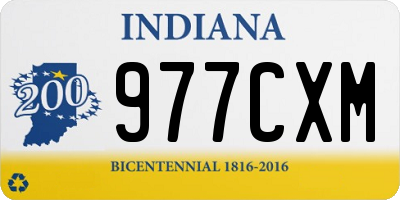 IN license plate 977CXM
