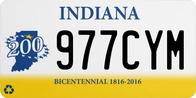 IN license plate 977CYM