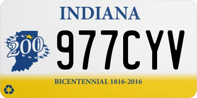 IN license plate 977CYV