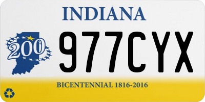 IN license plate 977CYX