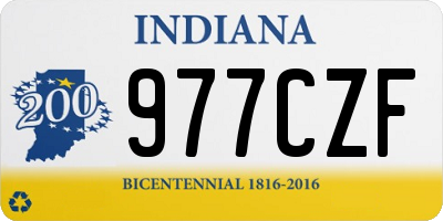 IN license plate 977CZF