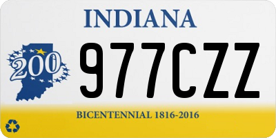 IN license plate 977CZZ