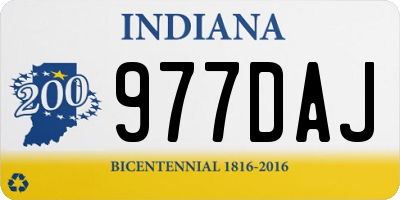 IN license plate 977DAJ