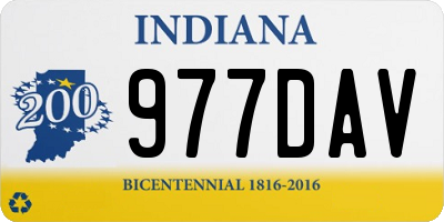 IN license plate 977DAV