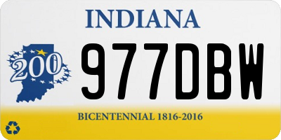 IN license plate 977DBW