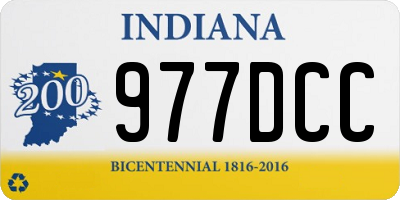 IN license plate 977DCC