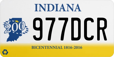 IN license plate 977DCR